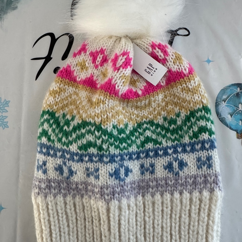 GAP Kids Multicolor, Girls Winter Beanie.